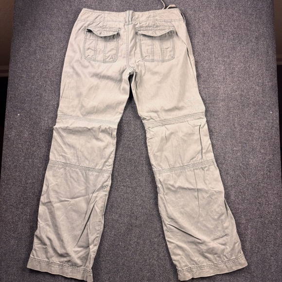 Vintage Y2K Abercrombie & Fitch Cargo Pants Womens Medium Mint Low Rise Bootcut - Picture 2 of 15